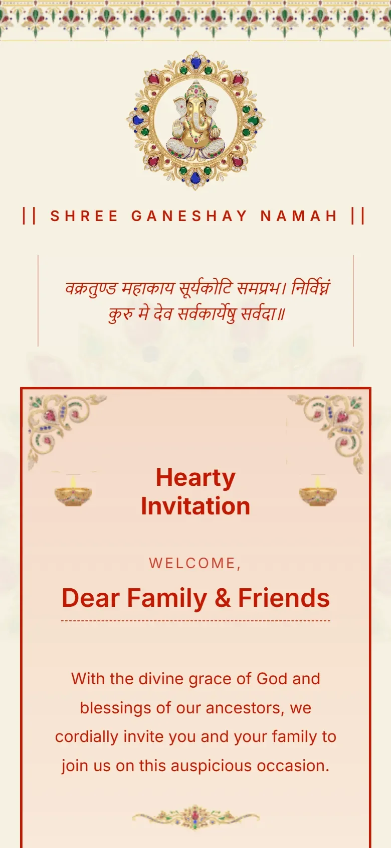 Raj royal mandala Sikh digital wedding invitation website editable Anand Karaj invitation with RSVP